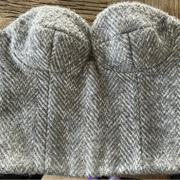 Magda Butrym Boustier Houndstooth, gray - Picture 3 of 7